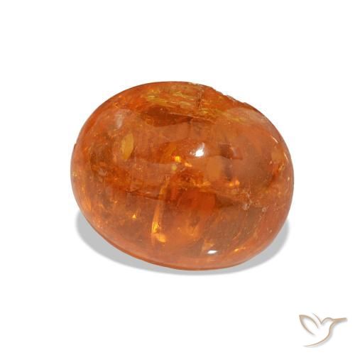 Granato spessartite Arancio caldo naturale da 4.80 ct, Taglio ovale, Trasparente