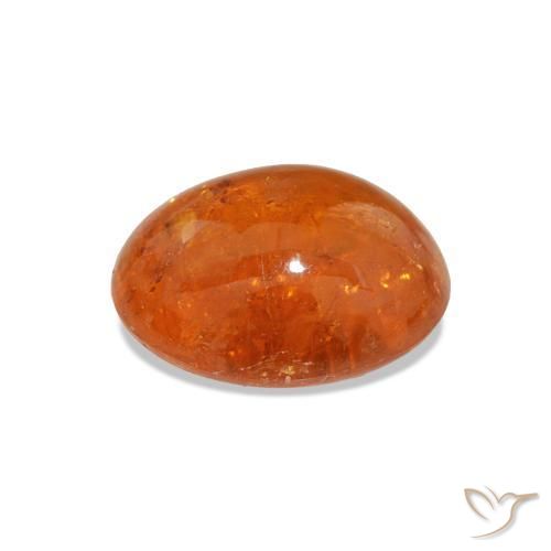 Granato spessartite Arancio caldo naturale da 4.80 ct, Taglio ovale, Trasparente