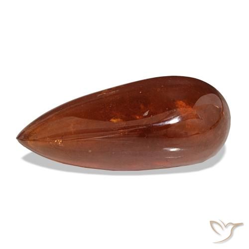 29.90ct Arancione scuro Granato spessartite, Forma a pera, Traslucido