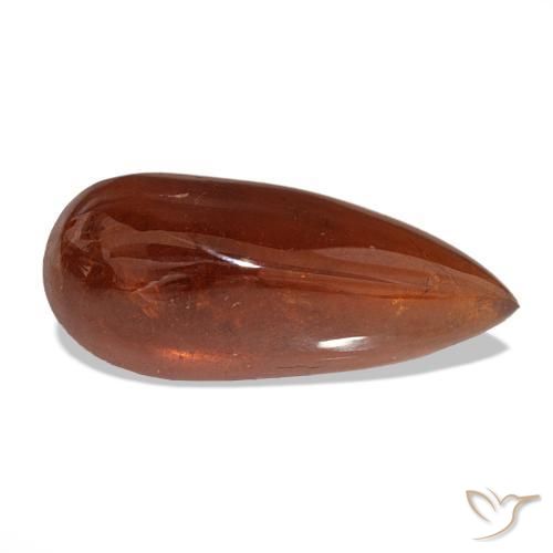 Granato spessartite Arancione scuro naturale da 29.90 ct, Forma a pera, Traslucido