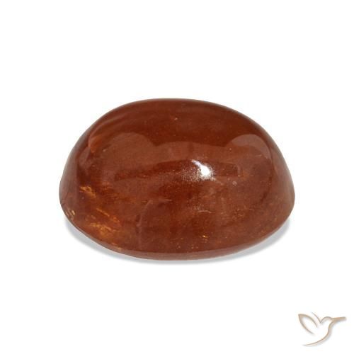 Granato spessartite Rosso Arancione Scuro naturale da 7.77 ct, Taglio ovale, Traslucido
