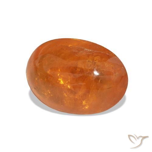 Granato spessartite Arancione scuro naturale da 4.98 ct, Taglio ovale, Trasparente