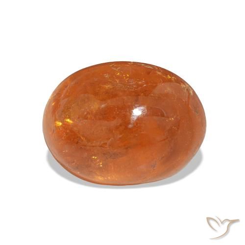 Granato spessartite naturale arancione da 4,40 ct, taglio ovale, trasparente