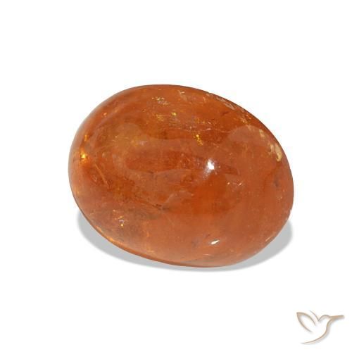 Granato spessartite naturale arancione da 4,40 ct, taglio ovale, trasparente