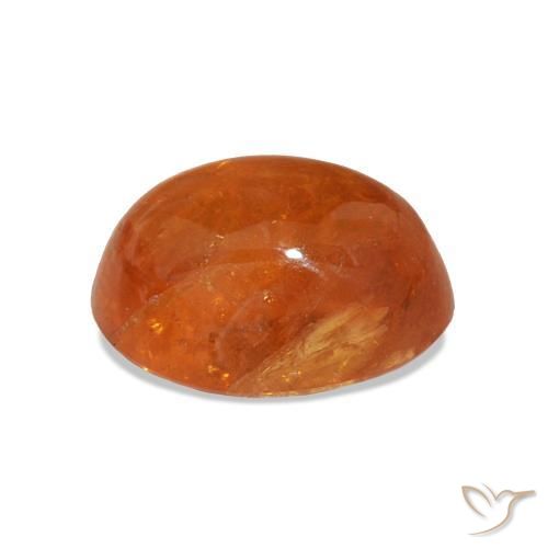Granato spessartite naturale arancione da 4,40 ct, taglio ovale, trasparente