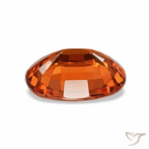 Granato spessartite naturale arancione da 2,13 ct, taglio ovale, VS
