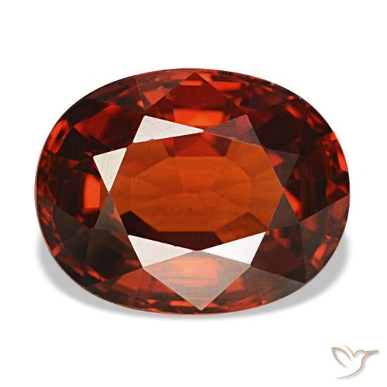 4.66ct rosso granato spessartite, ovale, VS