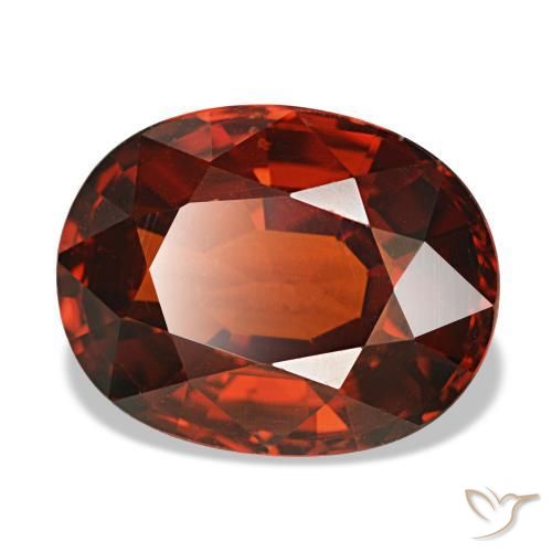 Granato spessartite naturale rosso da 4,66 ct, taglio ovale, VS