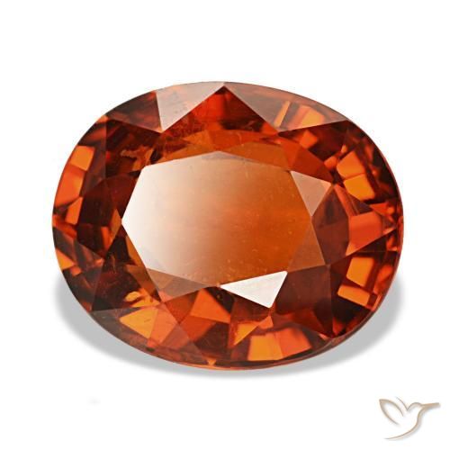 Granato spessartite naturale rosso da 3,55 ct, taglio ovale, VS