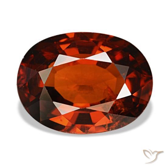 Granato spessartite naturale rosso da 4,00 ct, taglio ovale, VS