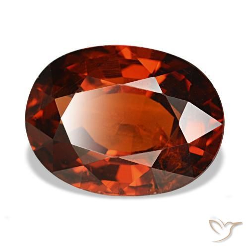 Granato spessartite naturale rosso da 4,00 ct, taglio ovale, VS