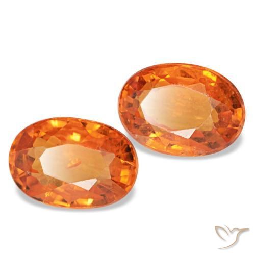 Granato spessartite naturale arancione da 1,43 ct, taglio ovale, VS-SI