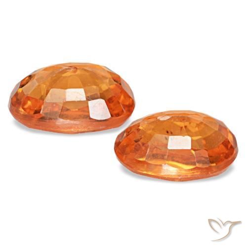 Granato spessartite naturale arancione da 1,43 ct, taglio ovale, VS-SI
