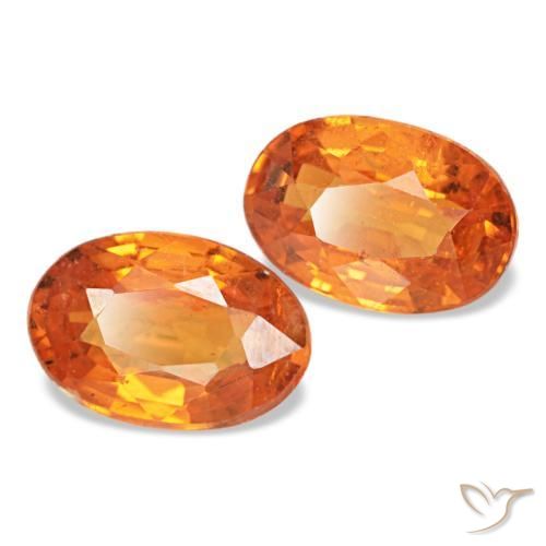 Granato spessartite naturale arancione da 1,12 ct, taglio ovale, VS-SI