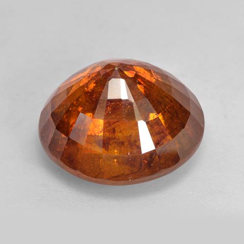 Sfalerite naturale arancione da 11,33 ct, taglio rotondo, SI-I1