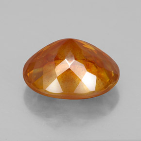 Sfalerite naturale arancione da 7,77 ct, taglio ovale, SI-I1