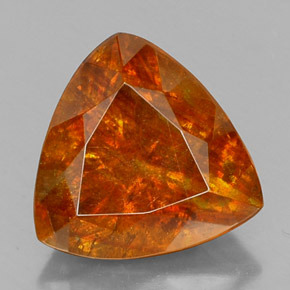 Sfalerite naturale arancione da 14,70 ct, trillion, SI-I1