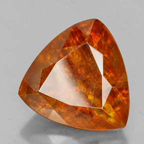 Sfalerite naturale arancione da 14,70 ct, trillion, SI-I1