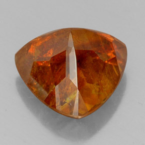Sfalerite naturale arancione da 14,70 ct, trillion, SI-I1