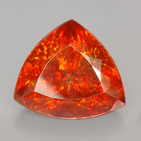 Sfalerite naturale arancione da 28,69 ct, trillion, SI