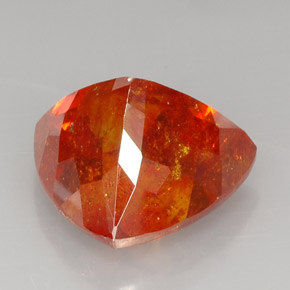 Sfalerite naturale arancione da 28,69 ct, trillion, SI