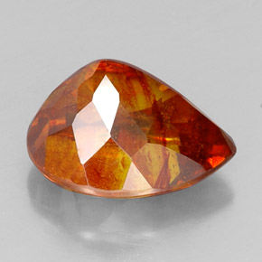 Sfalerite naturale arancione da 19,73 ct, taglio a pera, SI