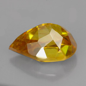 Sfalerite naturale giallo da 7,55 ct, taglio a pera, SI