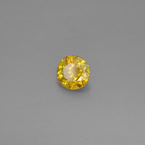 Sfalerite naturale giallo da 0,47 ct, taglio rotondo, SI