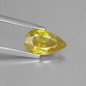 Sfalerite giallo naturale da 1,54 ct, taglio a pera, SI