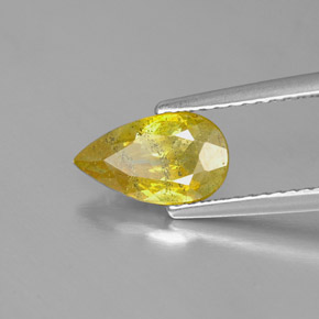 Sfalerite giallo naturale da 1,54 ct, taglio a pera, SI