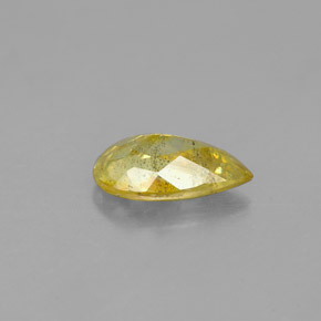 Sfalerite giallo naturale da 1,54 ct, taglio a pera, SI