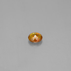 Sfalerite naturale arancione da 0,41 ct, taglio rotondo, VS