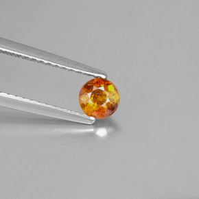 Sfalerite Arancio rosso naturale da 0.46 ct, Taglio rotondo, VS