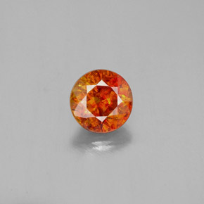 Sfalerite Arancio rosso naturale da 1.13 ct, Taglio rotondo, SI