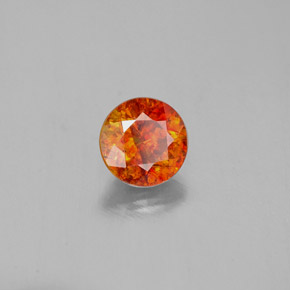 Sfalerite Arancio rosso naturale da 1.13 ct, Taglio rotondo, SI