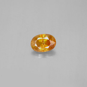 Sfalerite naturale arancione da 0,72 ct, taglio ovale, SI