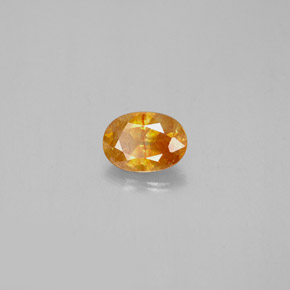 Sfalerite naturale arancione da 0,72 ct, taglio ovale, SI