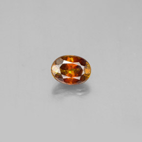 Sfalerite naturale arancione da 0,75 ct, taglio ovale, SI