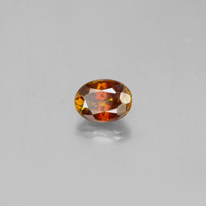 Sfalerite naturale arancione da 0,75 ct, taglio ovale, SI