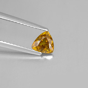 Sfalerite naturale giallo da 0,62 ct, trillion, SI