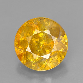 Sfalerite naturale giallo da 1,23 ct, taglio rotondo, SI