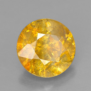 Sfalerite naturale giallo da 1,23 ct, taglio rotondo, SI
