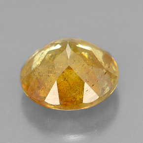 Sfalerite naturale giallo da 1,23 ct, taglio rotondo, SI