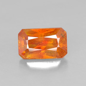 Sfalerite Arancione naturale da 0.68 ct, Taglio smeraldo, VS-SI