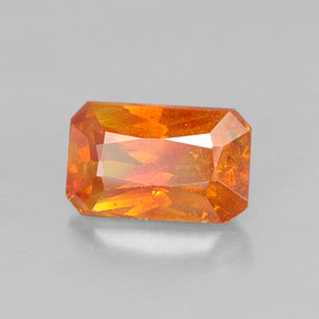 Sfalerite Arancione naturale da 0.68 ct, Taglio smeraldo, VS-SI