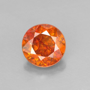 Sfalerite Arancione naturale da 0.86 ct, Taglio rotondo, SI