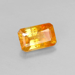 Sfalerite Giallo oro naturale da 0.58 ct, Taglio smeraldo, SI