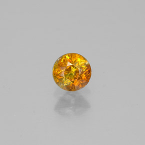 Sfalerite naturale arancione da 0,30 ct, taglio rotondo, VS-SI