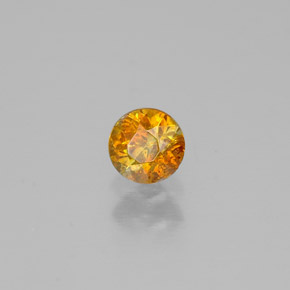 Sfalerite naturale arancione da 0,30 ct, taglio rotondo, VS-SI