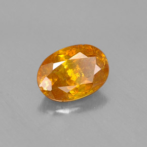 Sfalerite Giallo oro naturale da 0.66 ct, Taglio ovale, VS